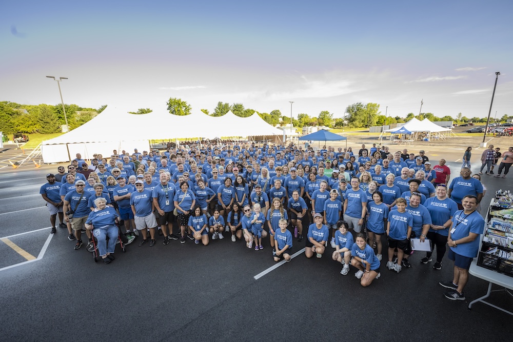People serving together at Grace Church